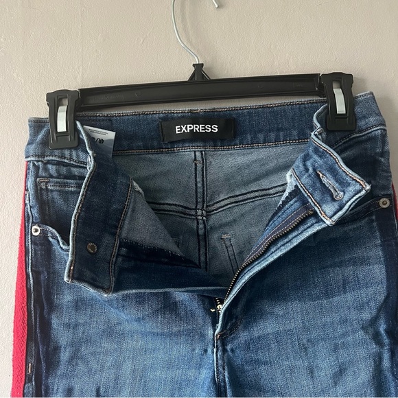 Express High Rise Distressed Ankle Jeggings Size 4 - Picture 4 of 7